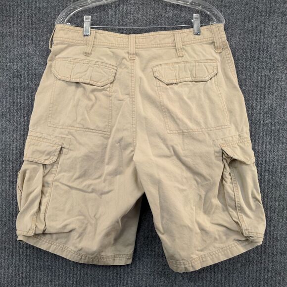 Aeropostale Mens Cargo Shorts Tan Size 33 Belt Loops Pockets Cotton - Picture 3 of 12